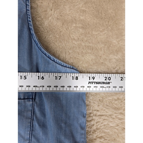 Velvet Heart Chambray Tencel Sleeveless Collared Shirt Womens M - Picture 5 of 9